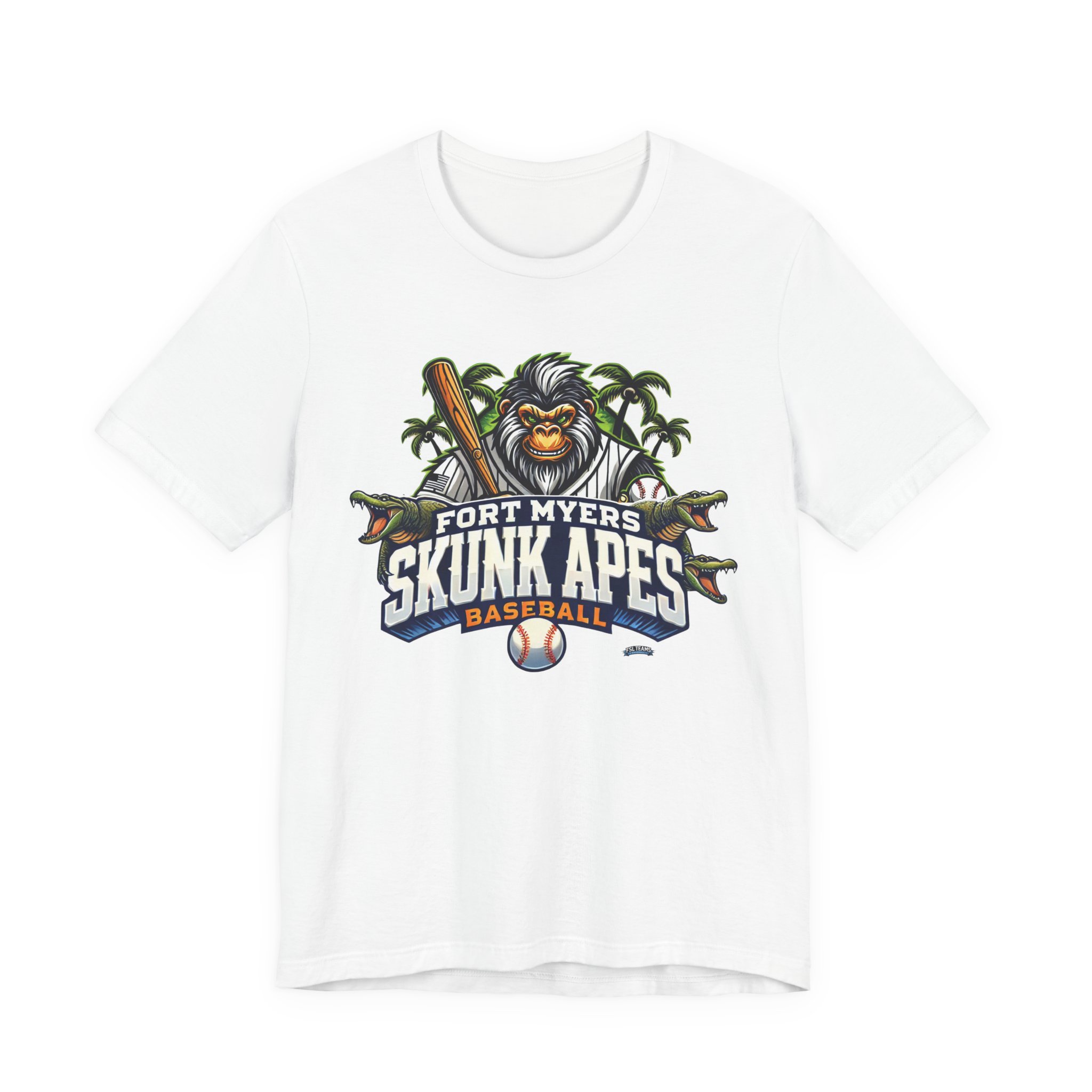 Fort Myers Skunk Apes Baseball T-Shirt 2 — Vintage Mascot Logo Tee